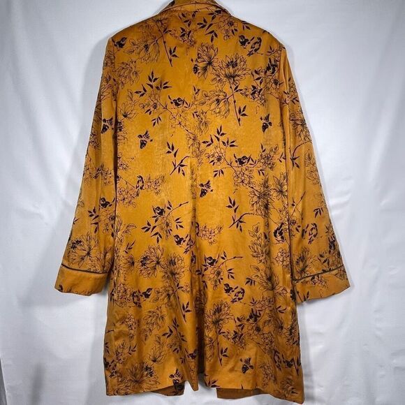 House of Harlow 1960 X Revolve Orange Black Floral Open Front Jaya Jacket Large - Picture 7 of 9